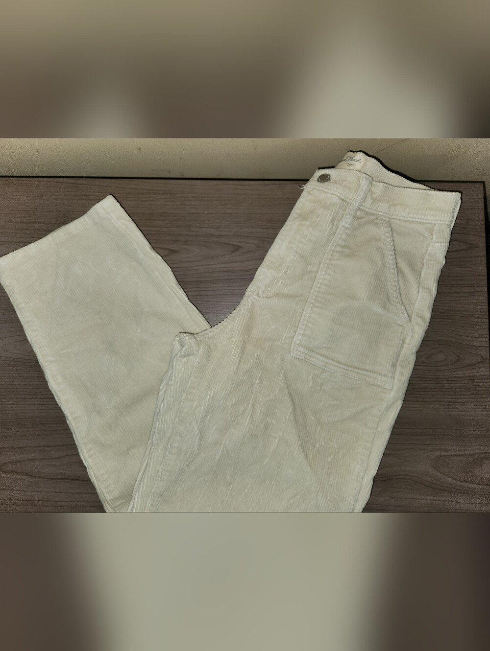 Universal Thread Cream Straight-Leg Corduroy Pants